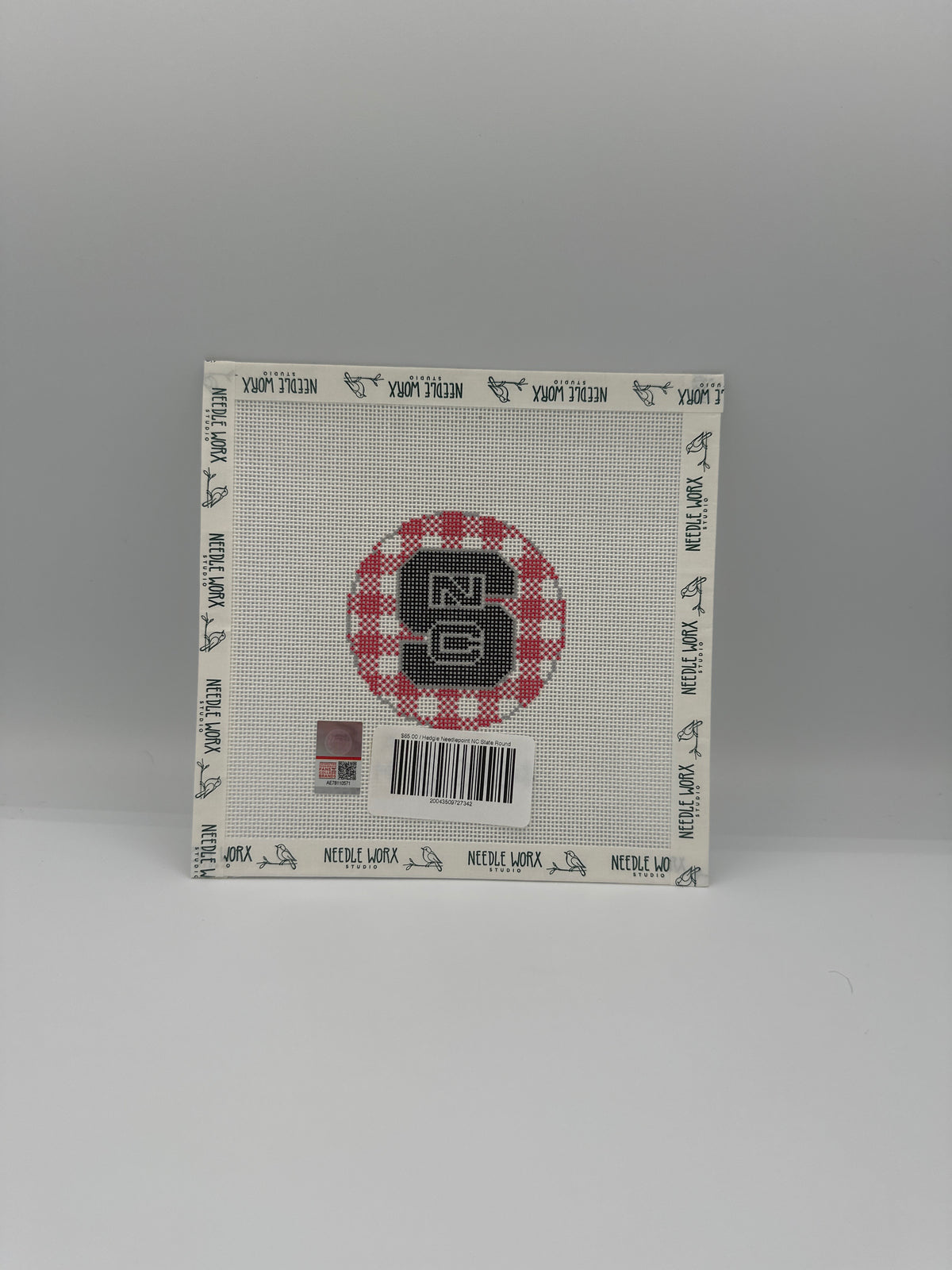 Hedgie Needlepoint NC State Round