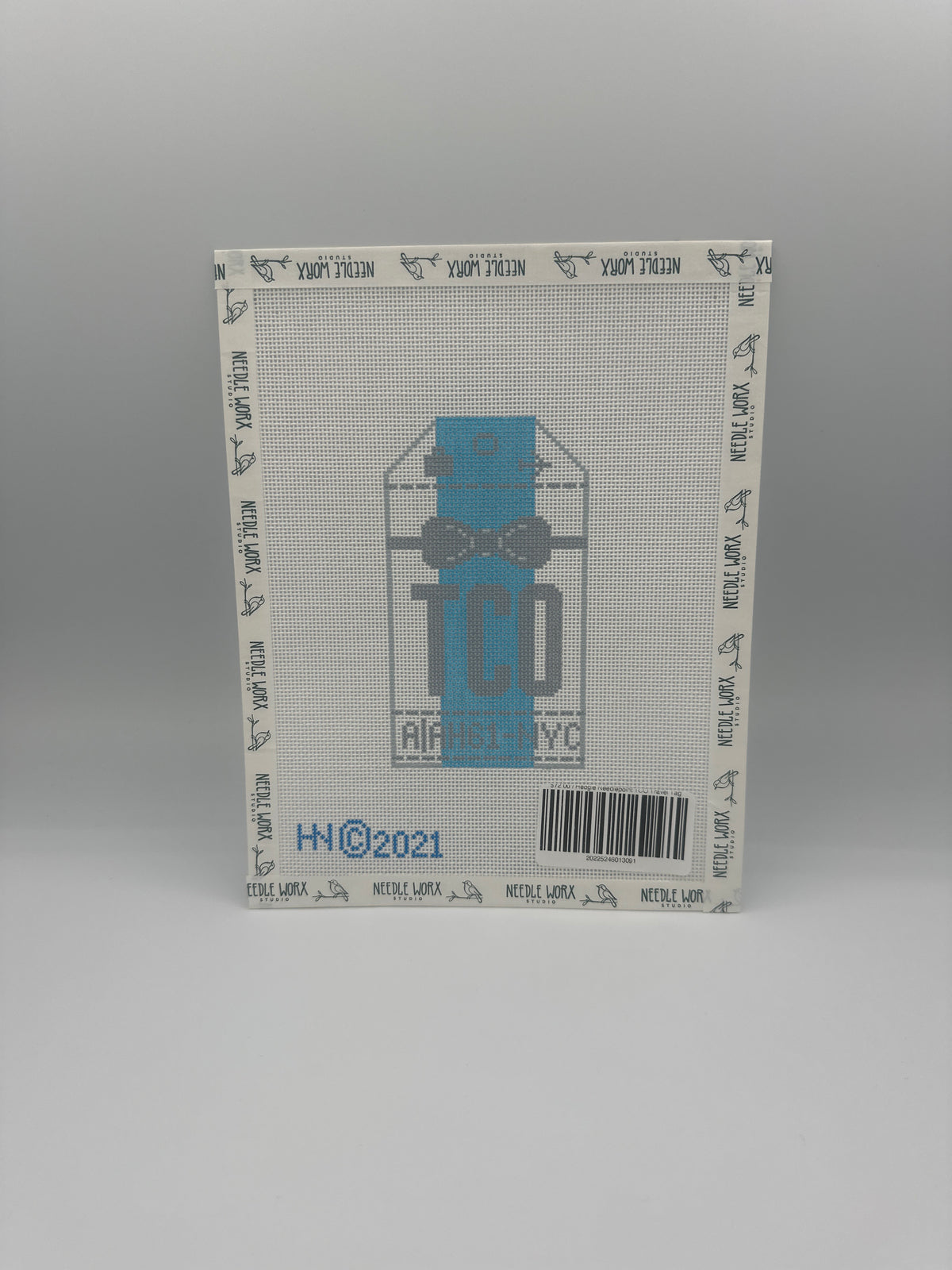 Hedgie Needlepoint TCO Travel Tag