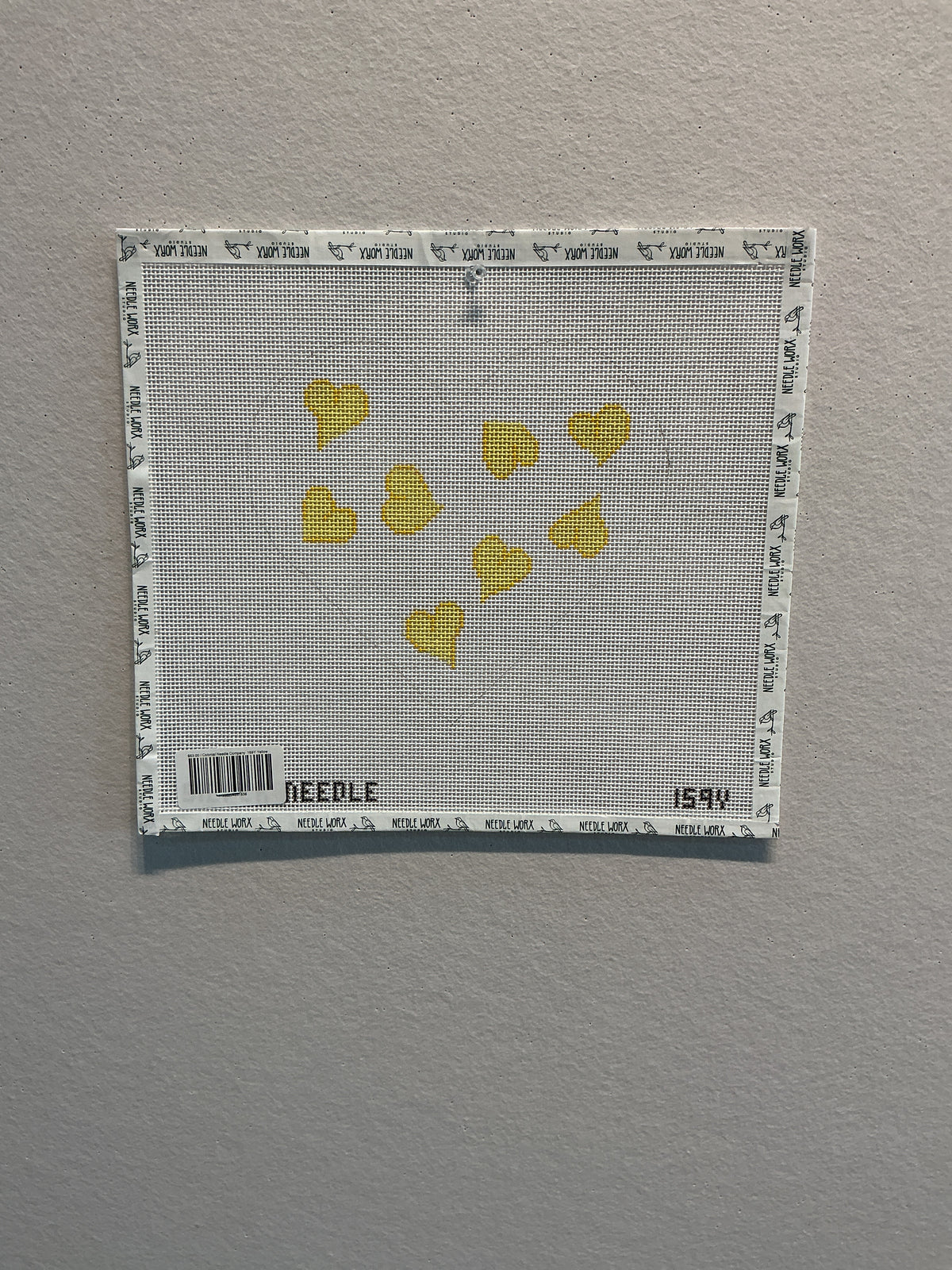 Colonial Needle Company  159Y Yellow Heart Pillow