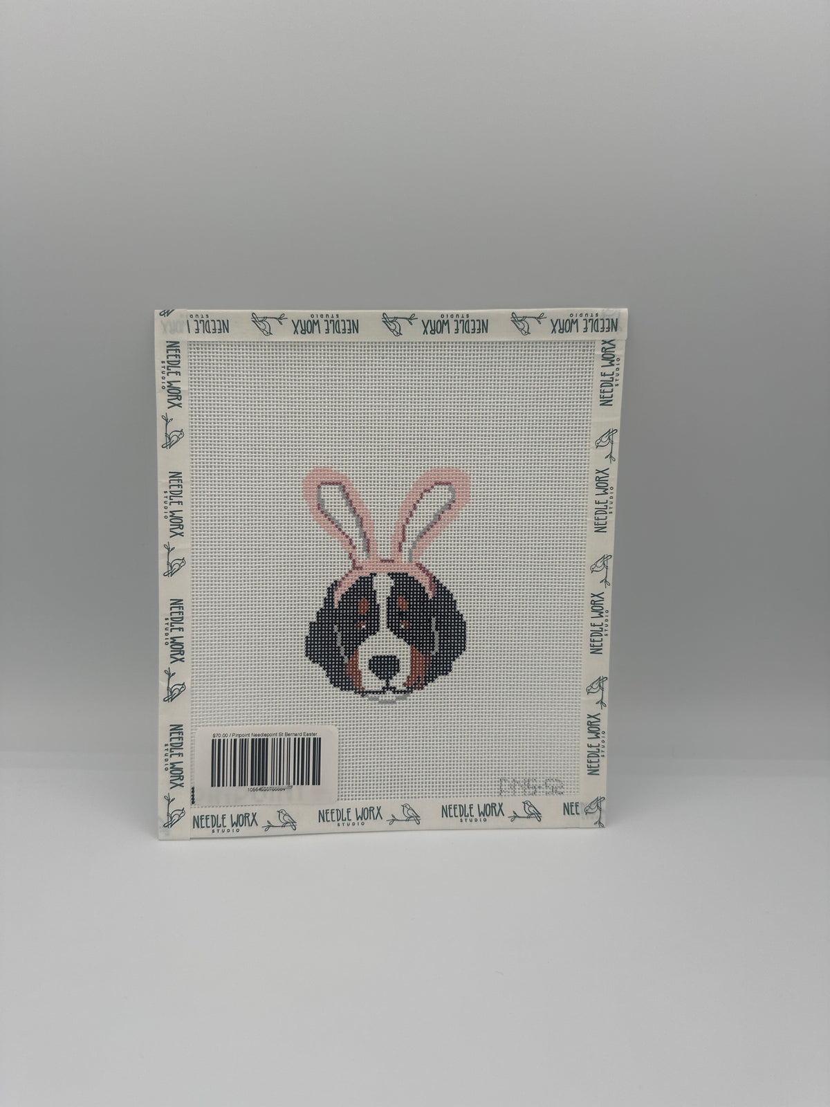 Pinpoint Needlepoint St Bernard Easter Pup
