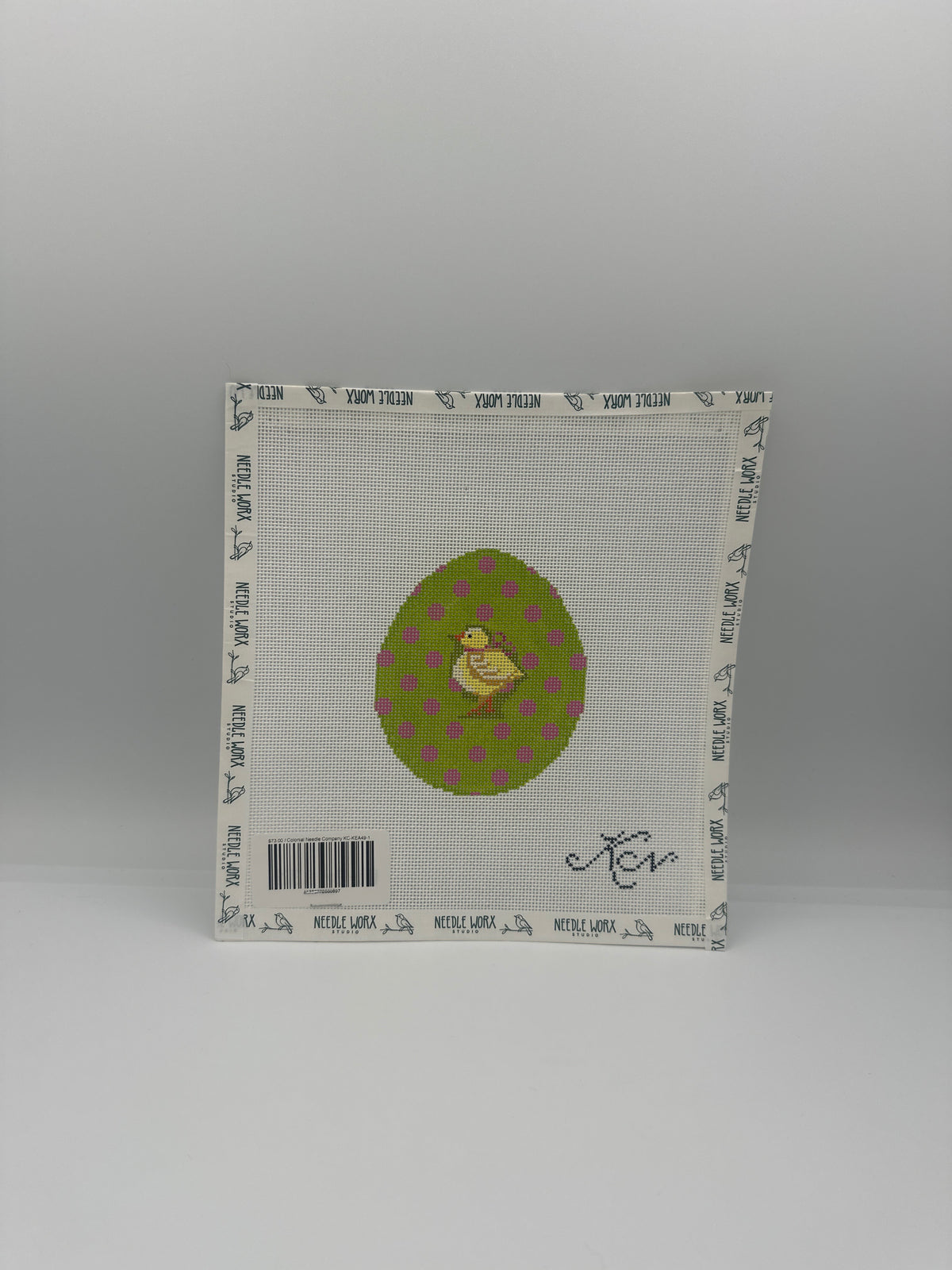 Colonial Needle Company KC-KEA49-18 Fuchsia Polka Dot on Lime Chick Egg