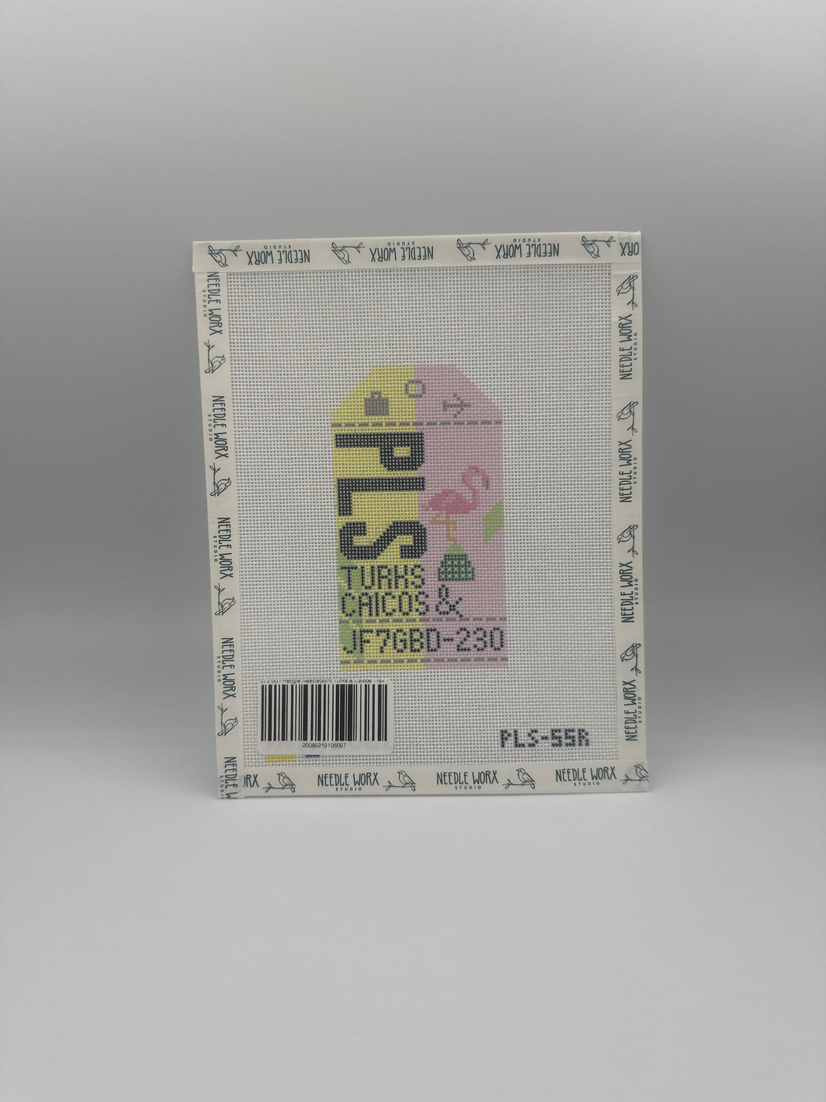 Hedgie Needlepoint Turks &amp; Caicos Travel Tag