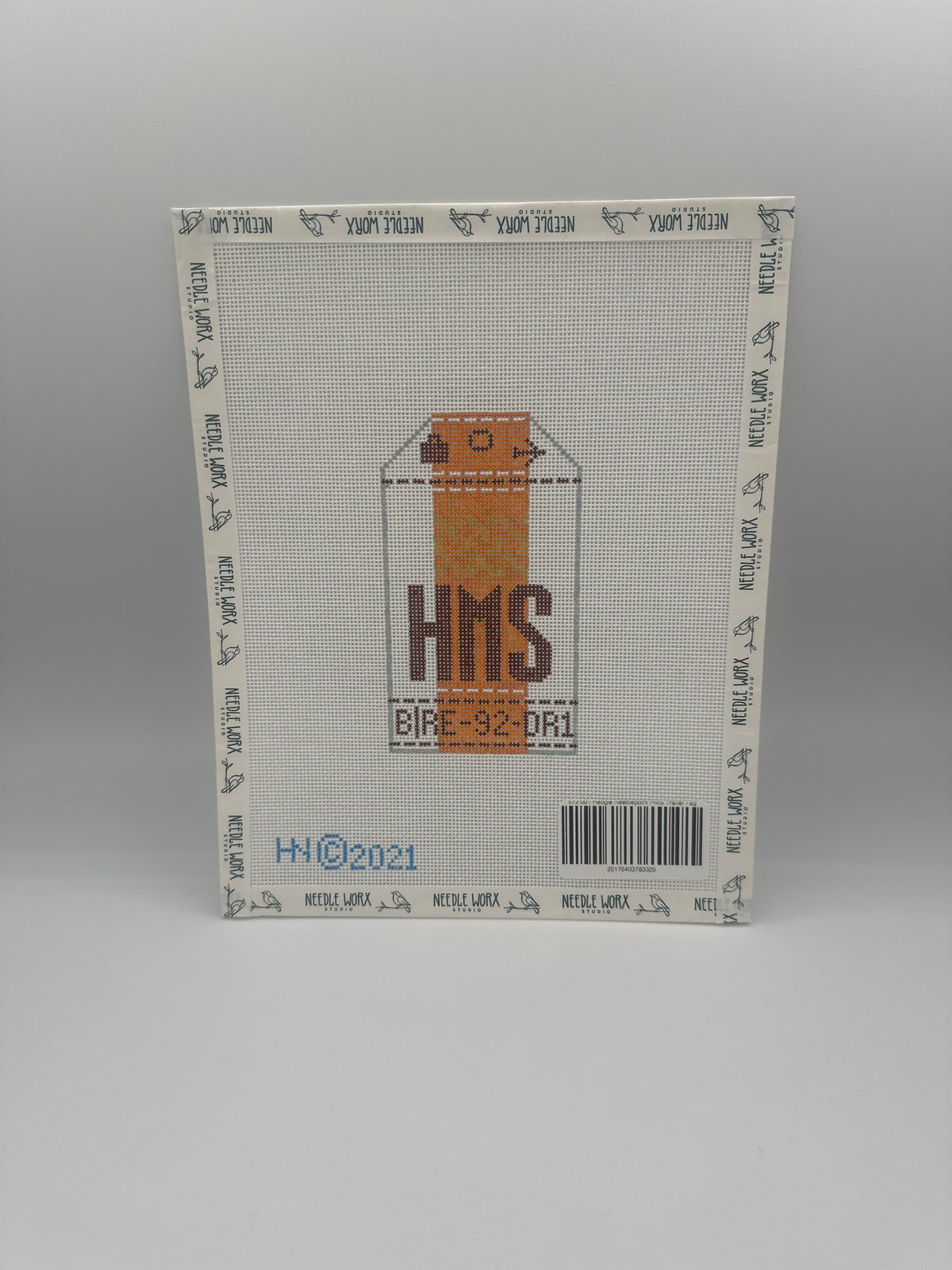 Hedgie Needlepoint HMS Travel Tag