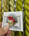 Accoutrement Designs Floral Basket Needle Minder