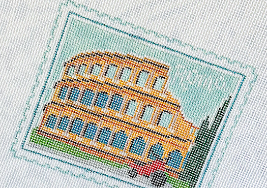 Rome Colosseum Travel Stamp