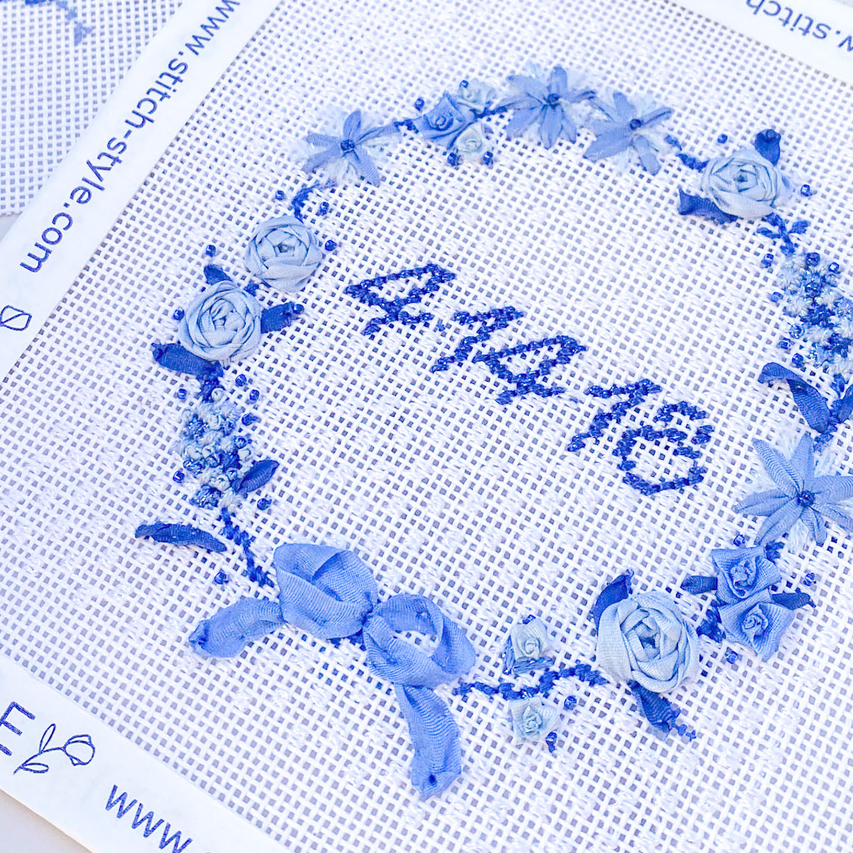 Blue Floral Wreath