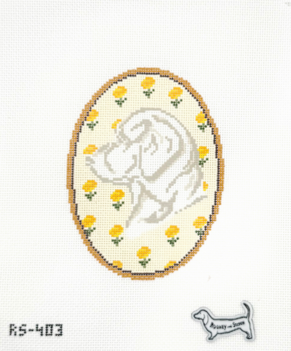 The Labrador Retriever Flower Cameo
