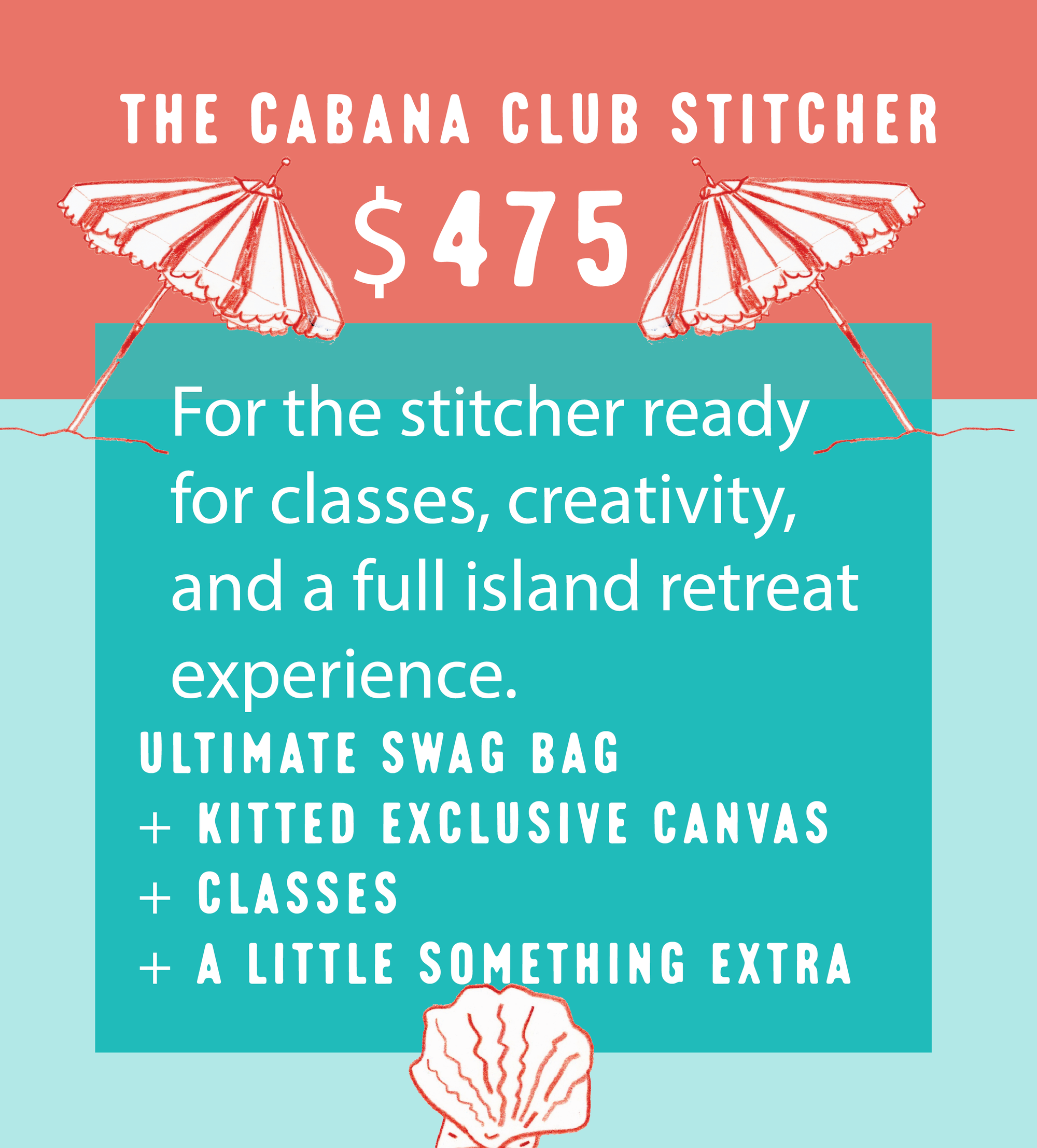 Needleworx Needlepoint Retreat Fee  |   Turks + Caicos JAN 21-24, 2027