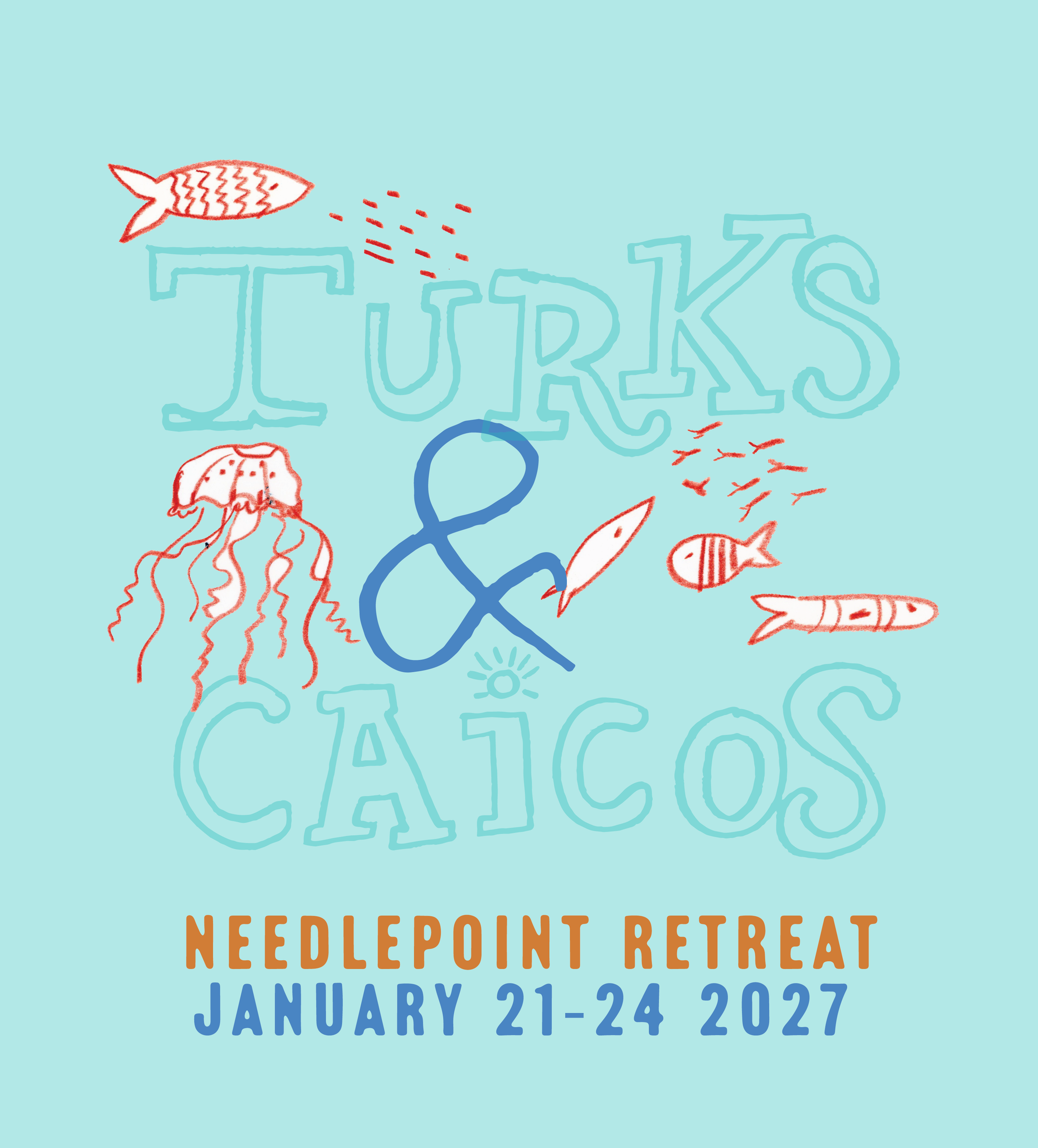 Needleworx Needlepoint Retreat Fee  |   Turks + Caicos JAN 21-24, 2027