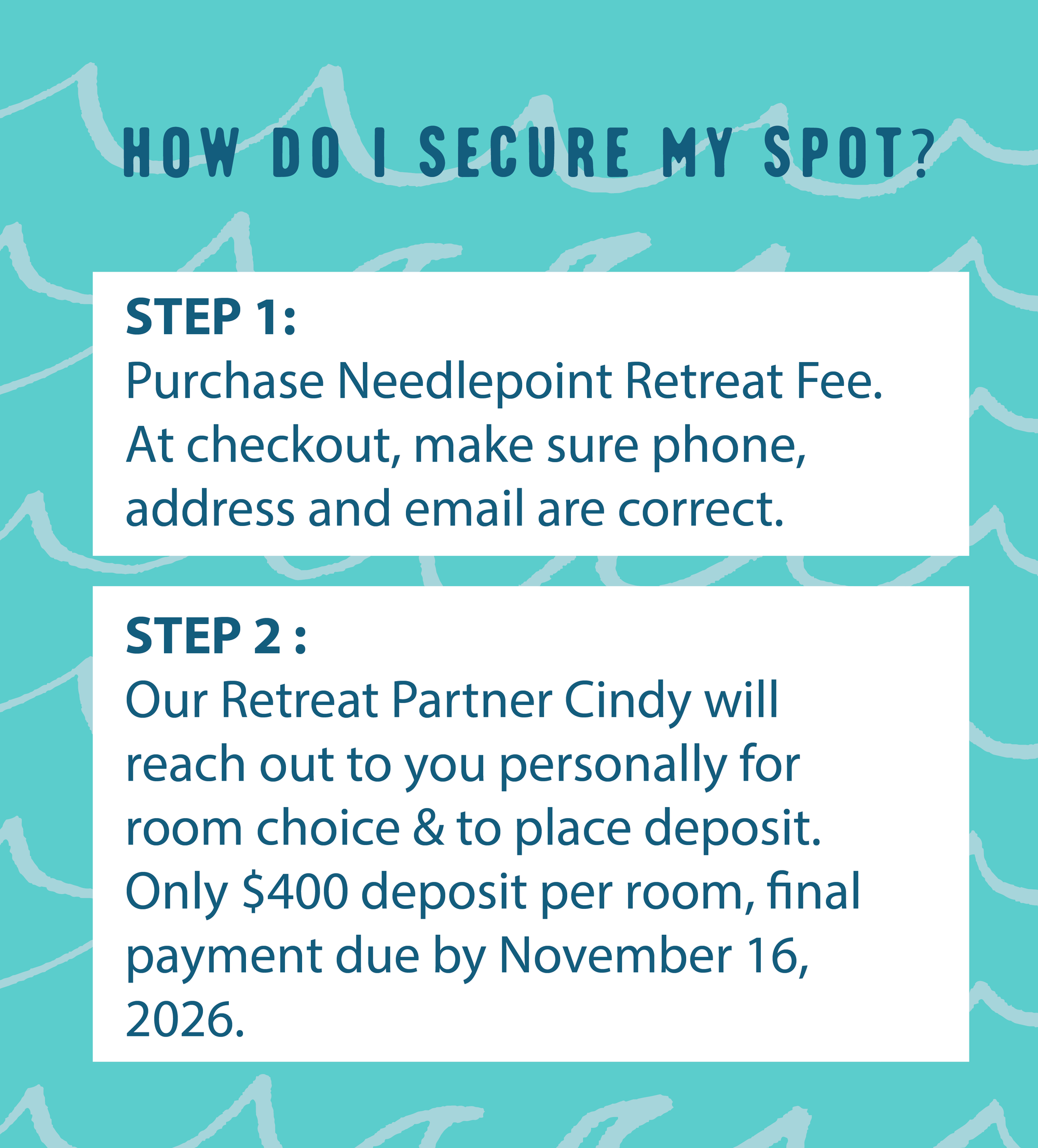 Needleworx Needlepoint Retreat Fee  |   Turks + Caicos JAN 21-24, 2027